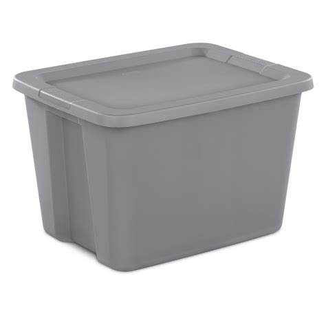 sterilite steel 18 gal 68 l tote box|18 gallon storage tote clear.